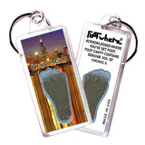 Chicago FootWhere® Souvenir Keychain. Made in USA