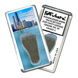 Chicago FootWhere® Souvenir Magnet. Made in USA