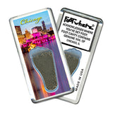 Chicago FootWhere® Souvenir Magnet. Made in USA