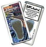 Chicago FootWhere® Souvenir Magnet. Made in USA