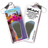 Chicago FootWhere® Souvenir Zipper-Pull. Made in USA