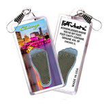 Chicago FootWhere® Souvenir Zipper-Pulls. 6 Piece Set. Made in USA