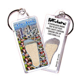 Cape Town, S.A. FootWhere® Souvenir Keychains. 6 Piece Set. Made in USA