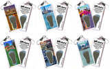 Chicago FootWhere® Souvenir Zipper-Pulls. 6 Piece Set. Made in USA