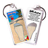 Montego Bay FootWhere® Souvenir Keychain. Made in USA