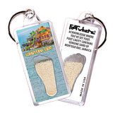 Montego Bay FootWhere® Souvenir Keychain. Made in USA