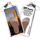 New York City  FootWhere® Souvenir Zipper-Pulls. 6 Piece Set. Made in USA
