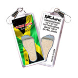 Ocho Rios FootWhere® Souvenir Zipper-Pull. Made in USA