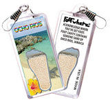 Ocho Rios FootWhere® Souvenir Zipper-Pull. Made in USA