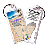 Rio De Janeiro FootWhere® Souvenir Keychains. 6 Piece Set. Made in USA