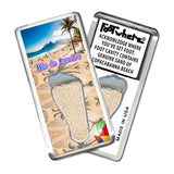 Rio De Janeiro FootWhere® Souvenir Magnets. 6 Piece Set. Made in USA