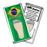 Rio De Janeiro FootWhere® Souvenir Magnets. 6 Piece Set. Made in USA