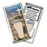 Rio De Janeiro FootWhere® Souvenir Magnets. 6 Piece Set. Made in USA