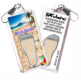 Rio De Janeiro FootWhere® Souvenir Zipper-Pulls. 6 Piece Set. Made in USA