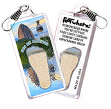 Rio De Janeiro FootWhere® Souvenir Zipper-Pulls. 6 Piece Set. Made in USA