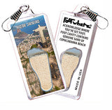 Rio De Janeiro FootWhere® Souvenir Zipper-Pulls. 6 Piece Set. Made in USA