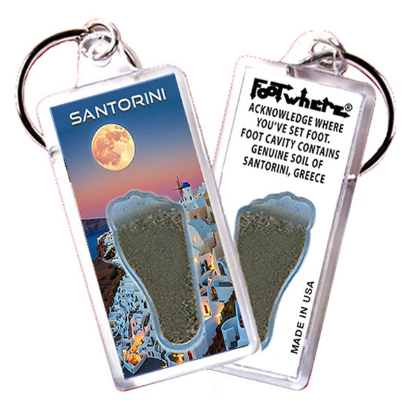 Santorini FootWhere® Souvenir Keychain