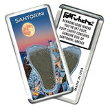 Santorini FootWhere® Souvenir Fridge Magnet.