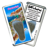 Santorini FootWhere® Souvenir Fridge Magnet.