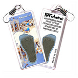 Santorini FootWhere® Souvenir Zipper-Pulls. 6 Piece Set.