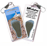 Santorini FootWhere® Souvenir Zipper-Pulls. 6 Piece Set.