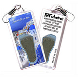 Santorini FootWhere® Souvenir Zipper-Pulls. 6 Piece Set.