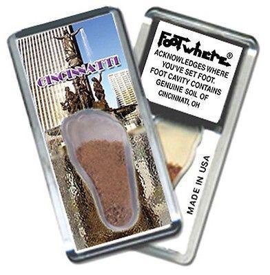 Cincinnati FootWhere® Souvenir Magnet. Made in USA-FootWhere® Souvenirs