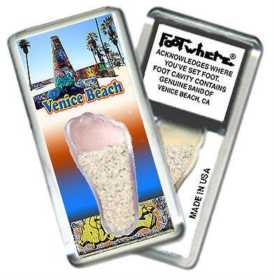 Venice Beach, CA FootWhere® Souvenir Magnet. 72 pieces/6 assorted styles.-FootWhere® Souvenirs