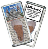 Albany, NY FootWhere® Souvenir Fridge Magnets. 6 Piece Set. Made in USA-FootWhere® Souvenirs