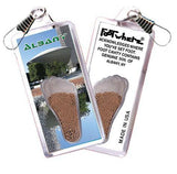 Albany, NY FootWhere® Souvenir Zipper-Pull. Made in USA-FootWhere® Souvenirs