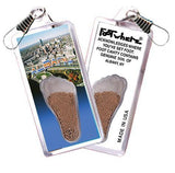 Albany, NY FootWhere® Souvenir Zipper-Pull. Made in USA-FootWhere® Souvenirs