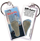 Atlantic City FootWhere® Souvenir Key Chain. Made in USA-FootWhere® Souvenirs