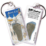 Atlantic City FootWhere® Souvenir Key Chain. Made in USA-FootWhere® Souvenirs