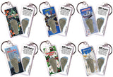Atlantic City FootWhere® Souvenir Keychains. 6 Piece Set. Made in USA-FootWhere® Souvenirs