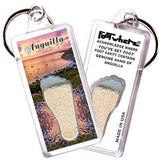 Anguilla FootWhere® Souvenir Keychain. Made in USA-FootWhere® Souvenirs