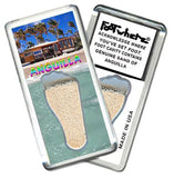 Anguilla FootWhere® Souvenir Fridge Magnets. 6 Piece Set. Made in USA-FootWhere® Souvenirs