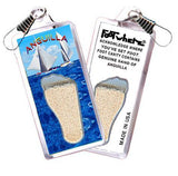 Anguilla FootWhere® Souvenir Zipper-Pulls. 6 Piece Set. Made in USA-FootWhere® Souvenirs