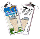 Anguilla FootWhere® Souvenir Zipper-Pull. Made in USA-FootWhere® Souvenirs