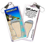 Anguilla FootWhere® Souvenir Zipper-Pull. Made in USA-FootWhere® Souvenirs