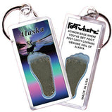 Alaska FootWhere® Souvenir Keychain. Made in USA-FootWhere® Souvenirs