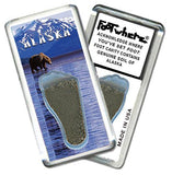 Alaska FootWhere® Souvenir Fridge Magnets. 6 Piece Set. Made in USA-FootWhere® Souvenirs