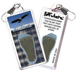 Alaska FootWhere® Souvenir Zipper-Pull. Made in USA-FootWhere® Souvenirs