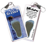 Alaska FootWhere® Souvenir Zipper-Pull. Made in USA-FootWhere® Souvenirs