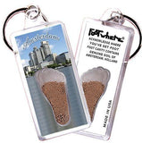 Amsterdam FootWhere® Souvenir Keychain. Made in USA-FootWhere® Souvenirs