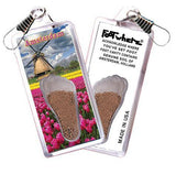 Amsterdam FootWhere® Souvenir Zipper-Pull. Made in USA-FootWhere® Souvenirs