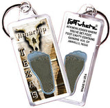 Amarillo FootWhere® Souvenir Keychains. 6 Piece Set. Made in USA-FootWhere® Souvenirs