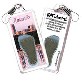 Amarillo FootWhere® Souvenir Zipper-Pull. Made in USA-FootWhere® Souvenirs