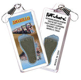 Amarillo FootWhere® Souvenir Zipper-Pulls. 6 Piece Set. Made in USA-FootWhere® Souvenirs