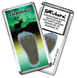 Anchorage FootWhere® Souvenir Fridge Magnet. Made in USA-FootWhere® Souvenirs