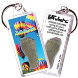 Albuquerque FootWhere® Souvenir Keychain. Made in USA-FootWhere® Souvenirs